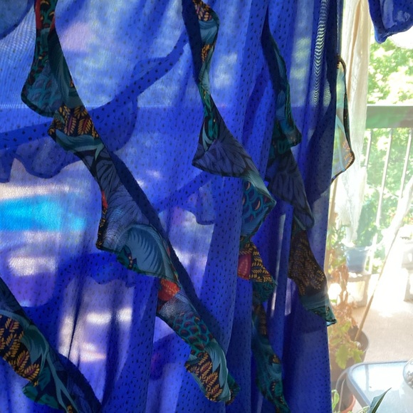 Vintage, 80s, Assorti for Susan Freis ruffle sheer dress - Picture 7 of 11